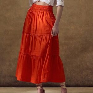 Quince Bold Orange Maxi Skirt